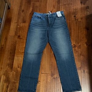 Madewell Longline Straight Blue Jeans